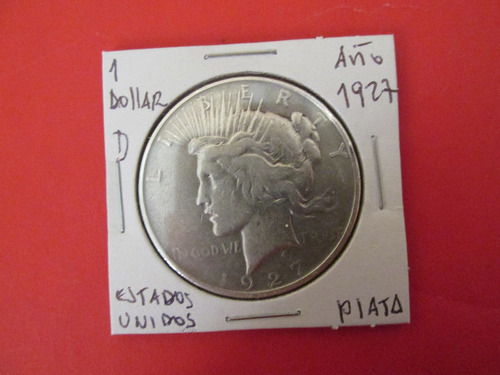 Moneda 1 Dollar Peace De Plata Estados Unidos Año 1927