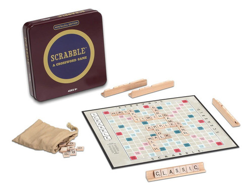 Ws Game Company Scrabble Nostalgia Edition En Lata Coleccion