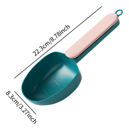 5 Cucharas Para Comida Para Mascotas, Taza Medidora, Verde