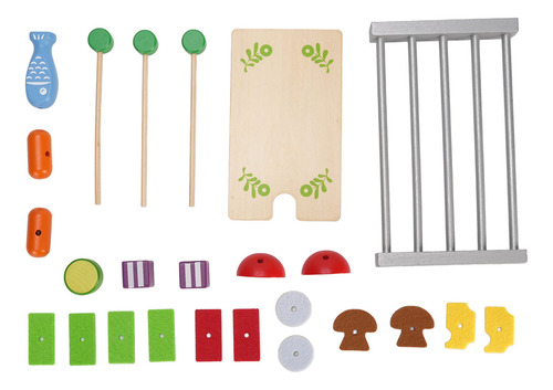 Parrilla De Madera Para Niños, Barbacoa Interactiva, Barbaco