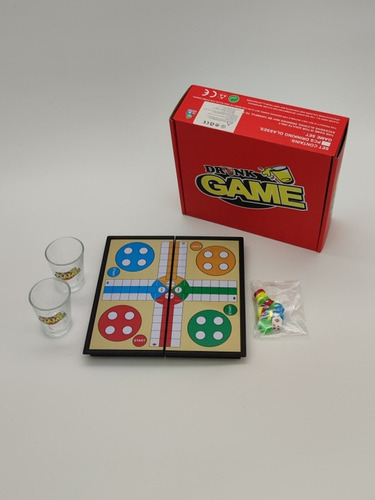 Juego De Fiesta Copete Shots Con Vasos, Mini Ludo, Parchis