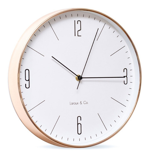 Imagen 1 de 3 de Reloj Modern Wall Clock 30cm Diametro Cobre