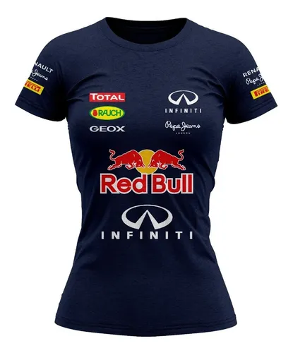 Camisa Dry Fit Feminina Red Bull Academia Com Prote o Uv