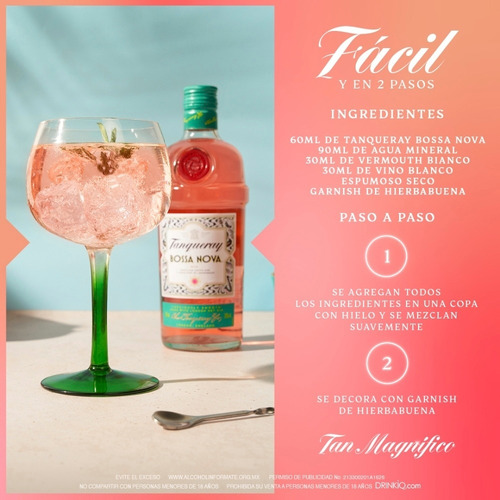 Ginebra Tanqueray Bossa Nova 700 Ml