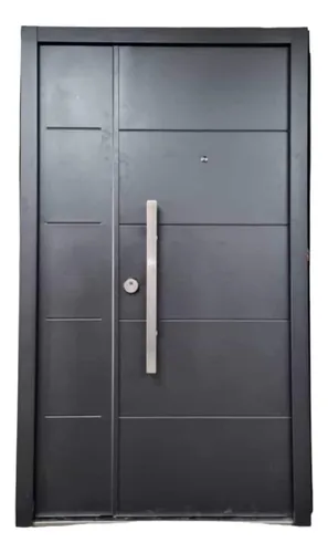 Puerta blindadas exterior chapa barral y acople de abrir color negro