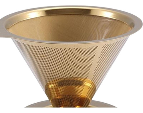 Filtro De Malha De Café Sem Papel Coador De Café Dourado
