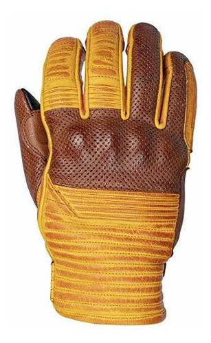 Guantes De Cuero Blvd Bully Brown Gold Brown