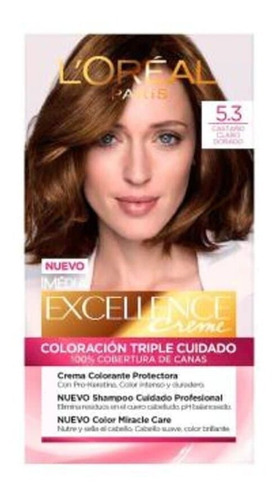 Tinte Imedia Excellence Loreal Creme Tono 5.3 Castaño Claro