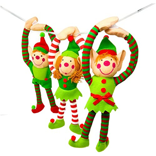 12 Decoraciones De Elfos De Navidad De Peluche Granel, ...