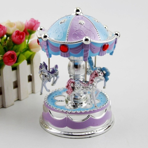 Carrusel De Música Merry Go Round Led De Caja Musical Noveda