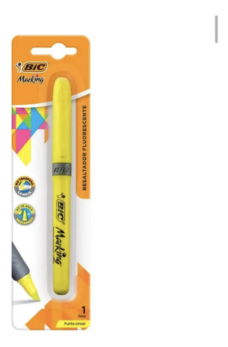 Marcador Fluorescent Cincel Bic Brite Liner Amarillo Neon