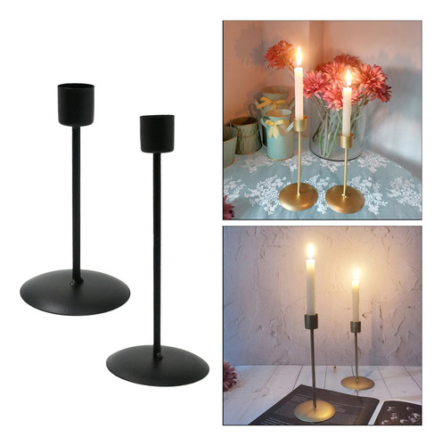 2 Suporte De Mesa Para Bolo Castiçal Conjunto De