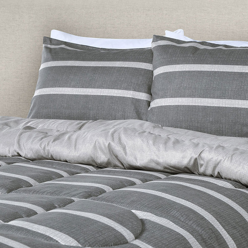 Plumón Reversible Soft Touch Alonso Gris Súper King