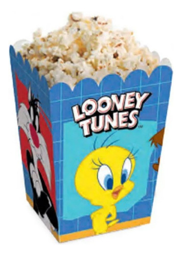 Caixa Pipoca Pp Looney Tunes - 10 Unidades - Cromus - Rizzo