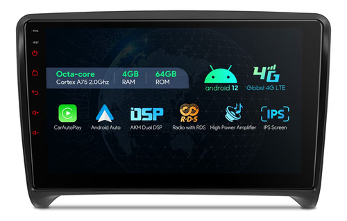 Estereo Coche Para Audi Tt Mk2 Android 12 Octa Core