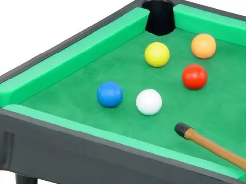 Jogo Snooker de Luxo Braskit Mini Mesa Sinuca Bilhar Infantil