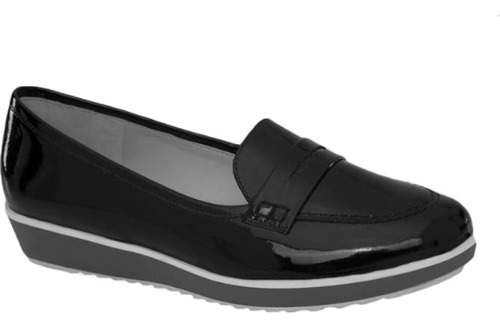 Zapato De Piel Suela Corrida Moño Vicenza 4411 Negro Mujer