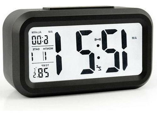 Reloj Despertador Digital Rectangular Led A Pilas Excelente