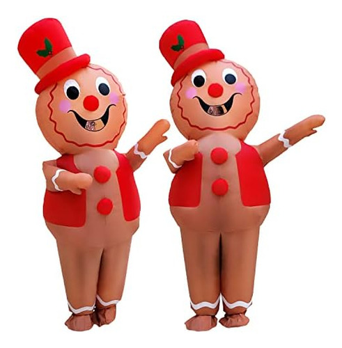 Zyj-awasa Disfraz De Hombre De Pan De Jengibre Inflable De