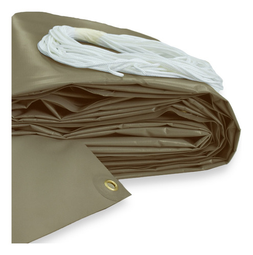 Lona Cobertor Pileta Maquina Ojal Bronce Soga 3.50 X 2.20 Mt