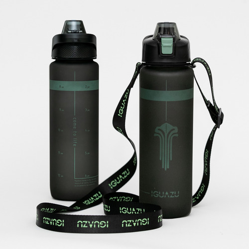Botella 1lt - Libre De Bpa - Diseño Motivacional - Hermética Negra