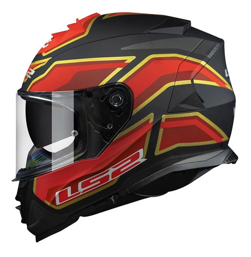 Capacete Ls2 Ff800 Storm Foggy Preto/vermelho-fosco Promoção