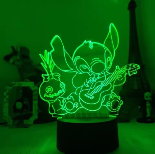 Led Stitch Luminária 3d Abajur Infantil