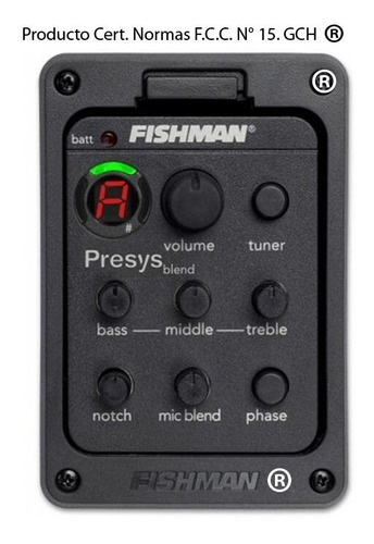 Cápsula-ecualizador Fishman Presys Blend 301 Ac P-guitarra