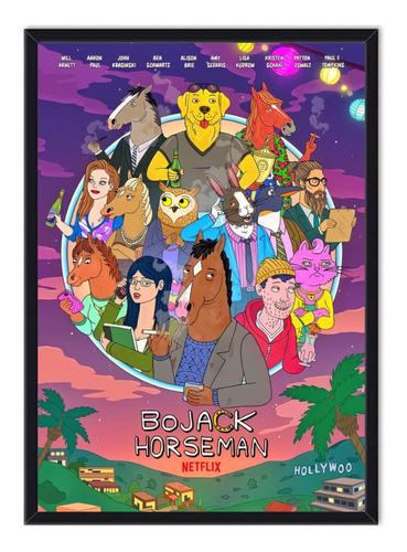 Cuadro Enmarcado - Afiche Série Bojack Horseman