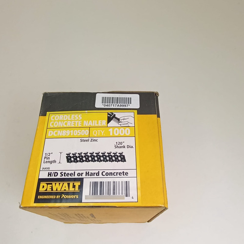 Caja Clavos 1/2 Dewalt, Clavadora, Clavo Hierro Y Hormigon