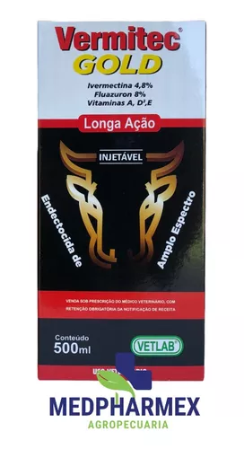 01 Tetramectin Gold L.a 4.5% + Ade Endectocida Longa Ação