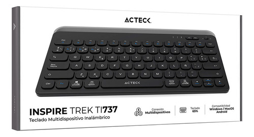 Teclado Acteck Inspire Trek Ti737 Inalambrico Tamaño 65%