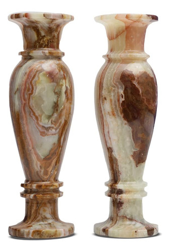 Ston Crafts Onyx Flower Vase Set Of 2 For Home Decor Marble