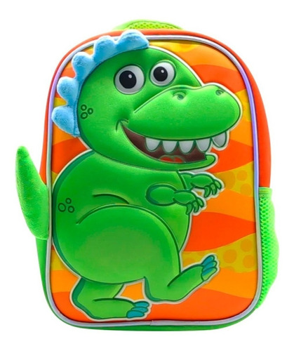 Mochila Espalda 12 Mundo Dinosaurio C/relieve Cod Di088 