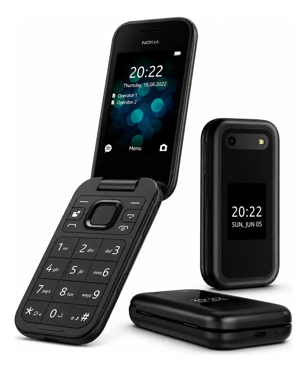 Nokia Simples 2660 Flip Dual Sim Preto - Ideal para Idosos