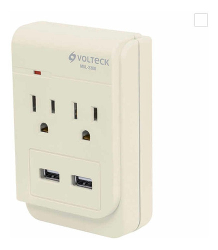 Paquete De Dos Multicontactos Con 2 Puertos Usb (voltec)