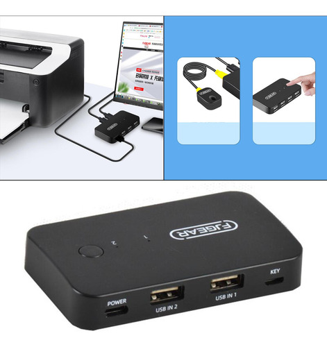 Selector De Conmutador, 2 En 4 Salidas, Conmutador Usb 2.0
