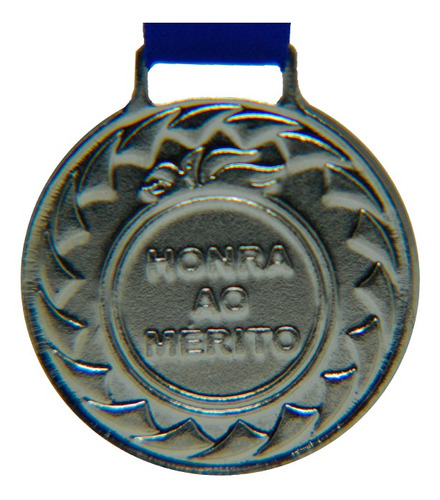 Kit Com 20 Medalhas De Prata M30 Honra Ao Mérito C/fita Azul