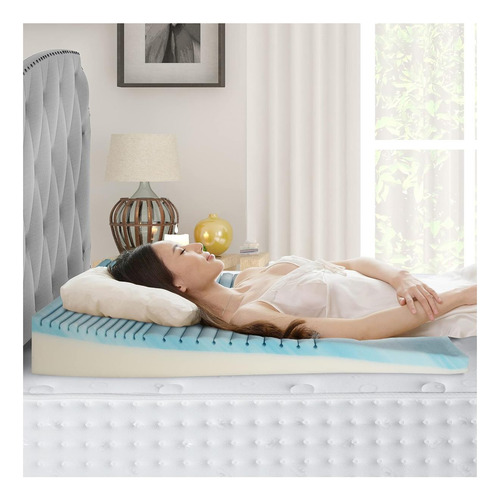 Almohada De Cuña Corporal De Espuma Viscoelástica De Gel Con