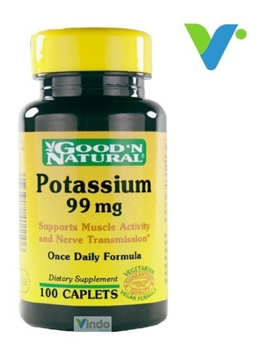 Potassium Chelated Good N Natural Potasio Vegan Formula 99mg