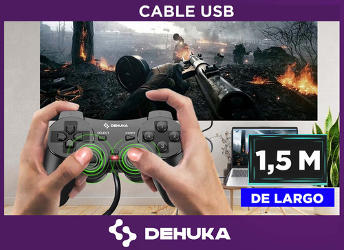 Joystick Mando Pc Usb Gamepad Dehuka Pc Notebook PC Gamer Inalambrico USB Dehuka