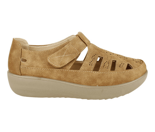 Sandalia New Walk Clau Camel