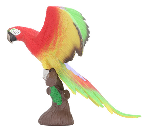 Figura Decorativa De Loro Con Base Realista En Forma De Tocó