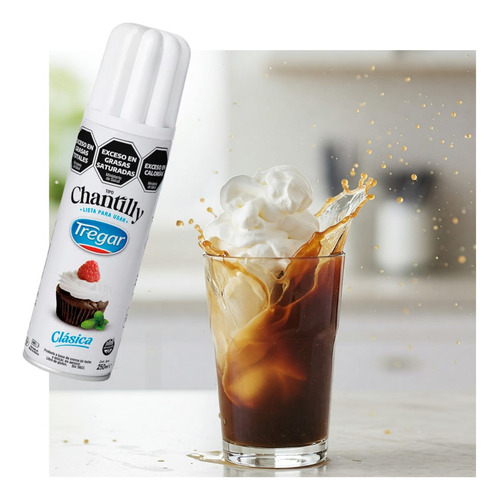 Crema Chantilly Clásica Spray Tregar Sin Tacc X 250 Ml