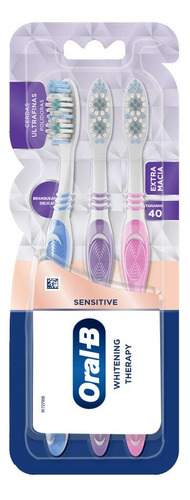 Cepillo de dientes Oral-B Whitening Therapy Ultrafino Polidor ultra suave x 3 unidades