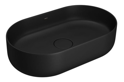 Bañera de apoyo ovalada delgada de ébano mate Deca L.14050.94, color negro