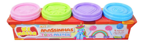 Ki Massa - Kit Com 4 Massinhas De 112g Em Tons Pastéis