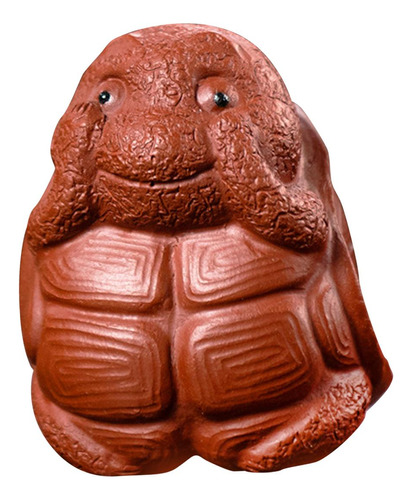 Clay Turtle Mini Tea Pet Figurilla Adornos De Mesa No Mirar