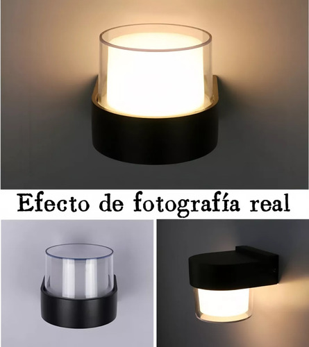 Lámpara De Pared Led Impermeable Para Exterior, Luz Cálida