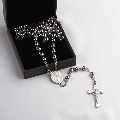 Hellowin Collar De Rosario Católico Con Colgante De Cruz De